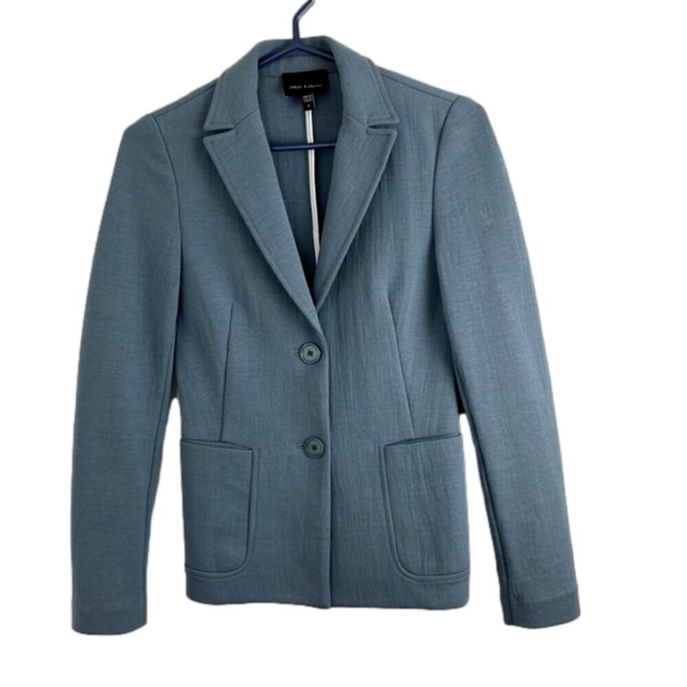 Judith and Charles Cotton-Blend Sky-Blue Blazer